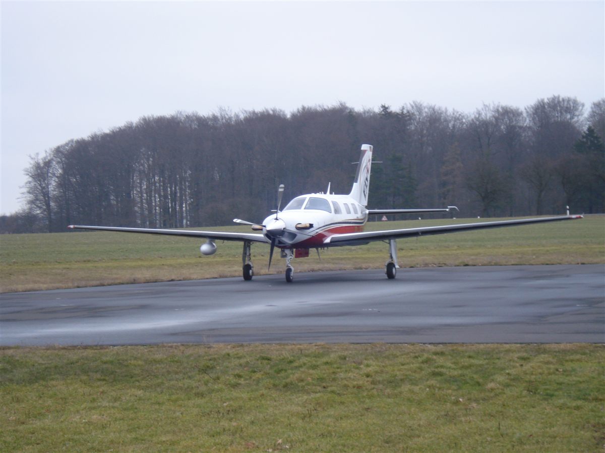 Piper Meridian on the taxiway